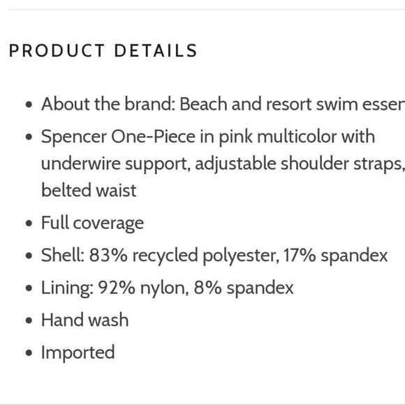 Solid & Striped NWT The Spencer One Piece Swimwear Size M - Picture 13 of 13